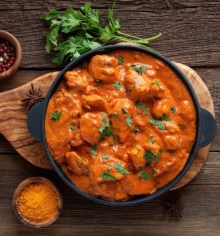 Tasty butter chicken curry dish from Indian cuisine.