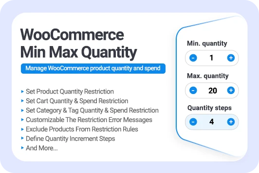 WooCommerce min max quantity plugin banner