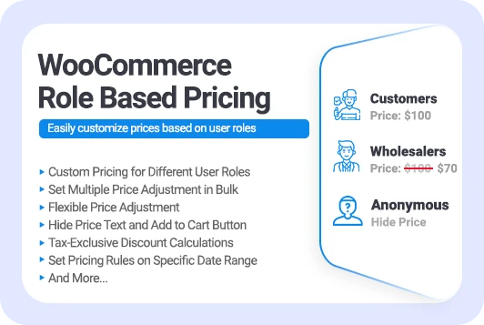 Role Based pricing for WooCommerce plugin banner